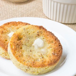 1-Minute Low Carb Cinnamon English Muffin (Nut Free)