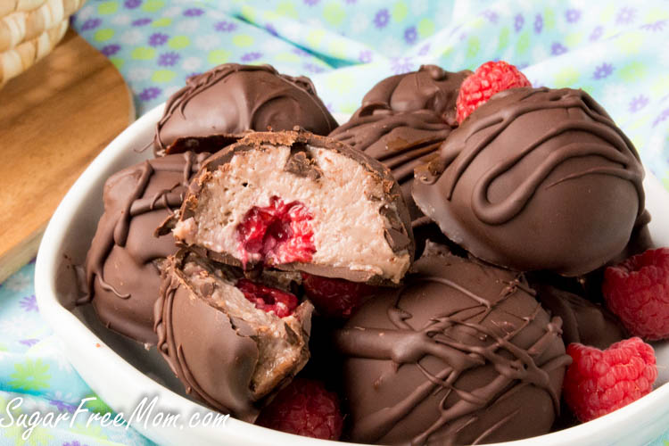 Low Carb Dairy-Free Raspberry Truffles