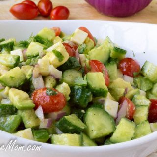 Low Carb Avocado Tomato Cucumber Salad