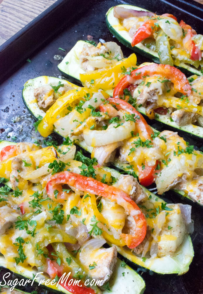 fajita stuffed zucchini-1