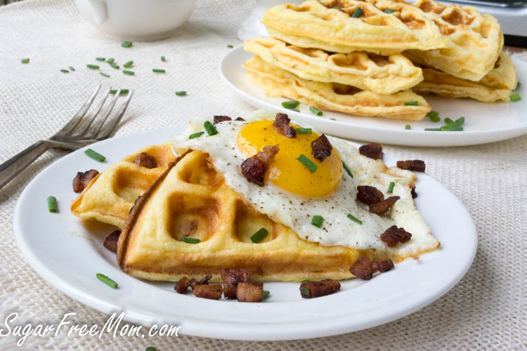 Low Carb Cloud Bread Cheddar Waffles (Keto, Gluten Free)