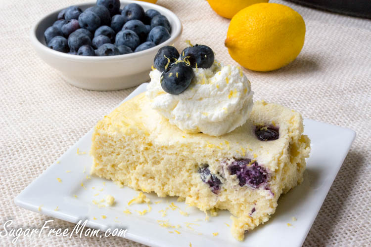 Blueberry Lemon Custard Cake