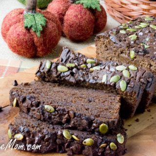 Sugar-Free Low Carb Chocolate Pumpkin Bread (Nut Free)