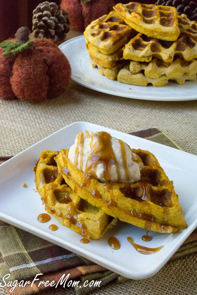 Sugar-Free Low Carb Pumpkin Spice Waffles (Keto, Nut Free)