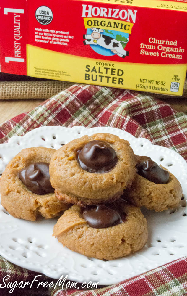 Low Carb Gluten Free Peanut Butter Blossoms