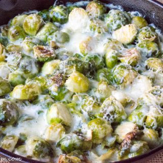 Low Carb Cheesy Brussels Sprouts Gratin
