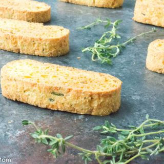 Savory Cheddar Keto Biscotti {Low Carb and Gluten Free)