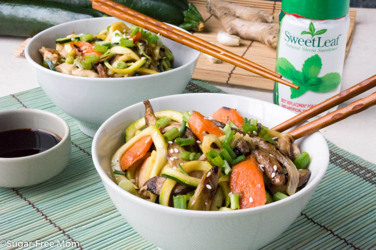 Low Carb Gluten-Free Chicken Zoodle Lo Mein