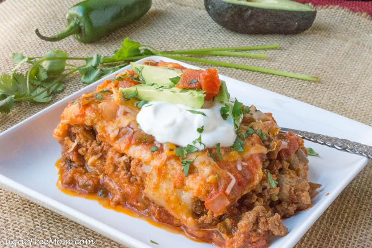 Low Carb (Sneaky Cauliflower) Mexican Lasagna