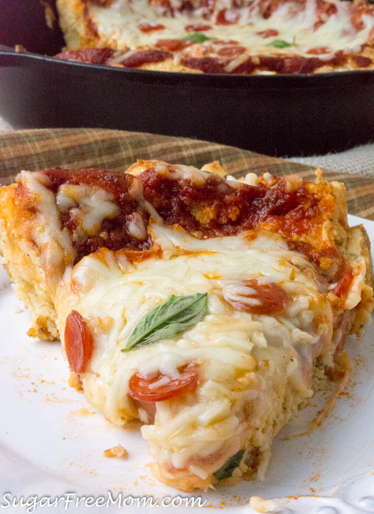 Low Carb Cauliflower Deep Dish Pizza (Nut Free)