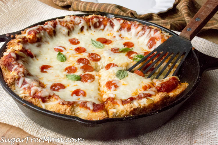 Low Carb Cauliflower Deep Dish Pizza (Nut Free)