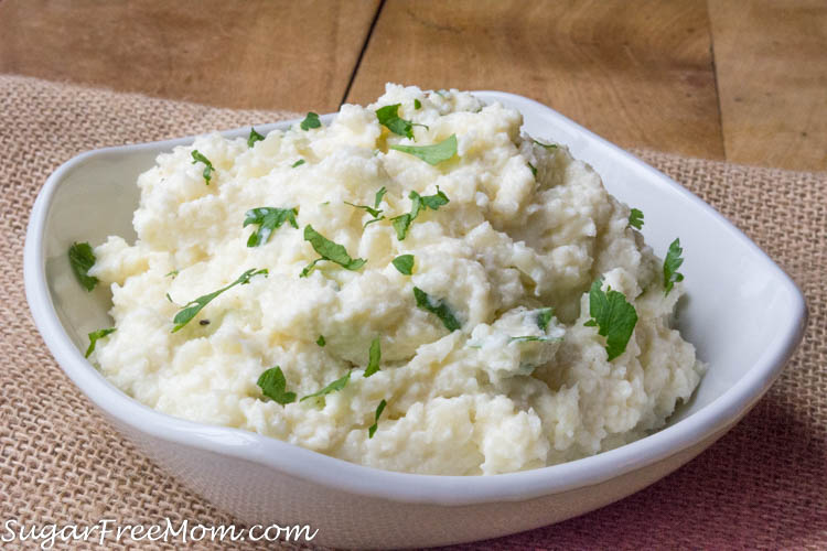 Slow Cooker Creamy Mashed Cauliflower