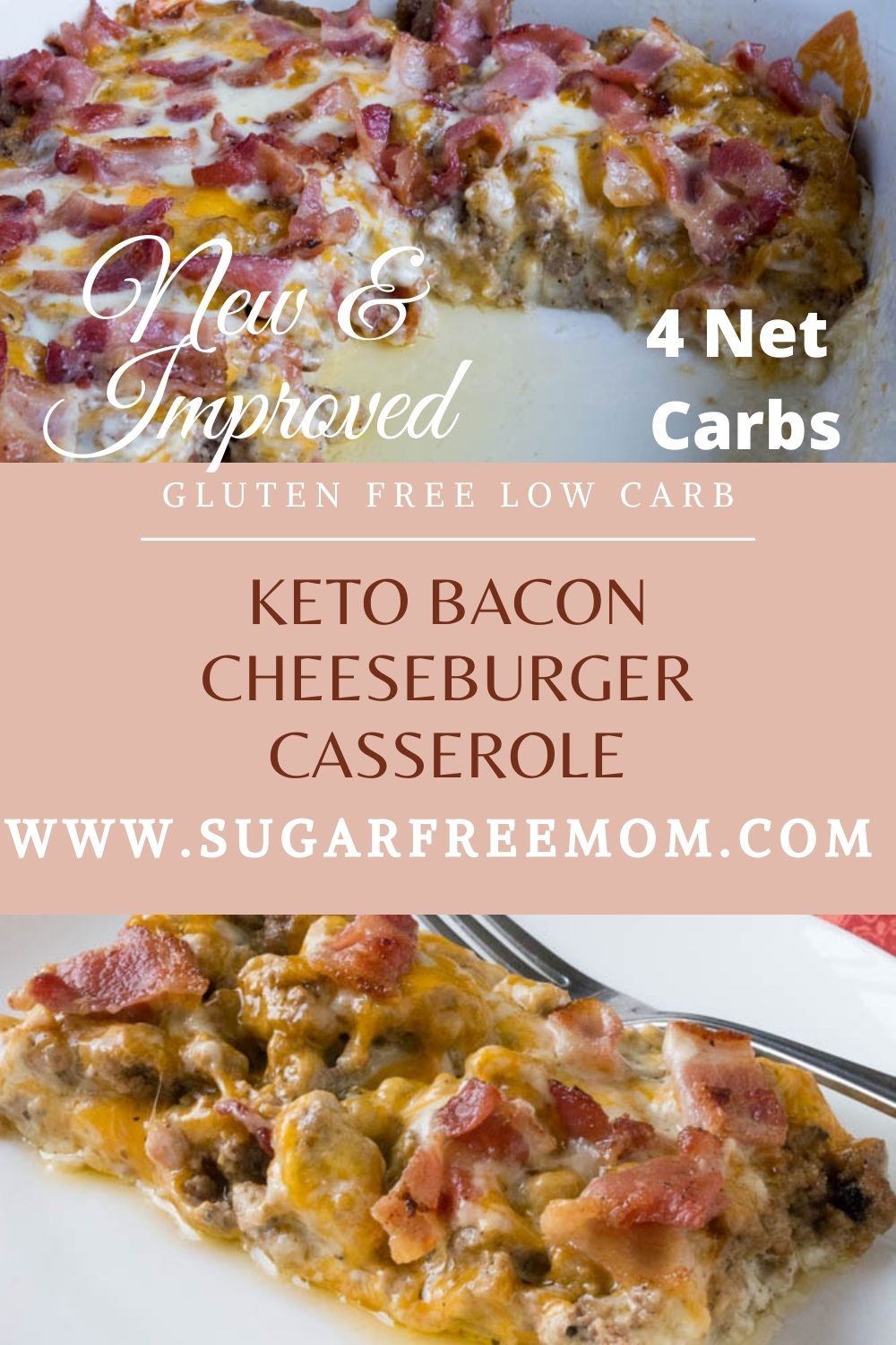 Keto Bacon Cheeseburger Casserole (NEW & IMPROVED!)