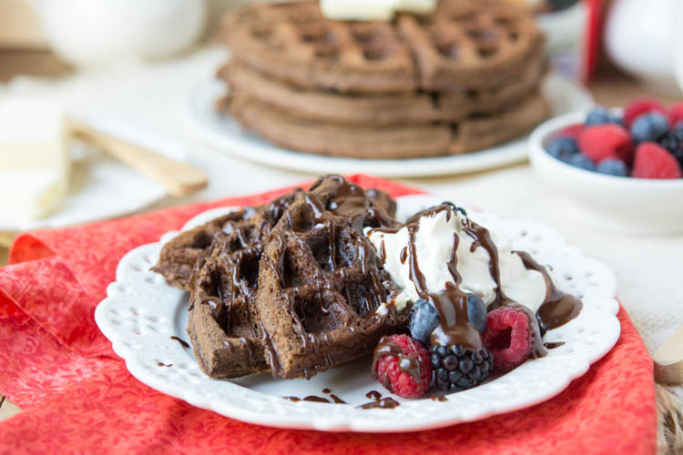 Keto Chocolate Coconut Flour Waffles