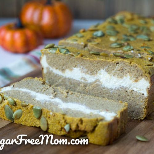 Low Carb Pumpkin Cream Cheese Bread (Gluten Free)