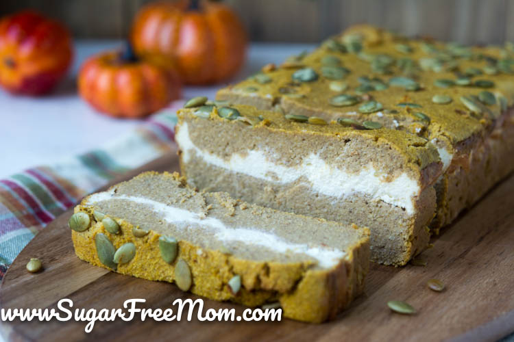 Low Carb Pumpkin Cream Cheese Bread (Gluten Free)