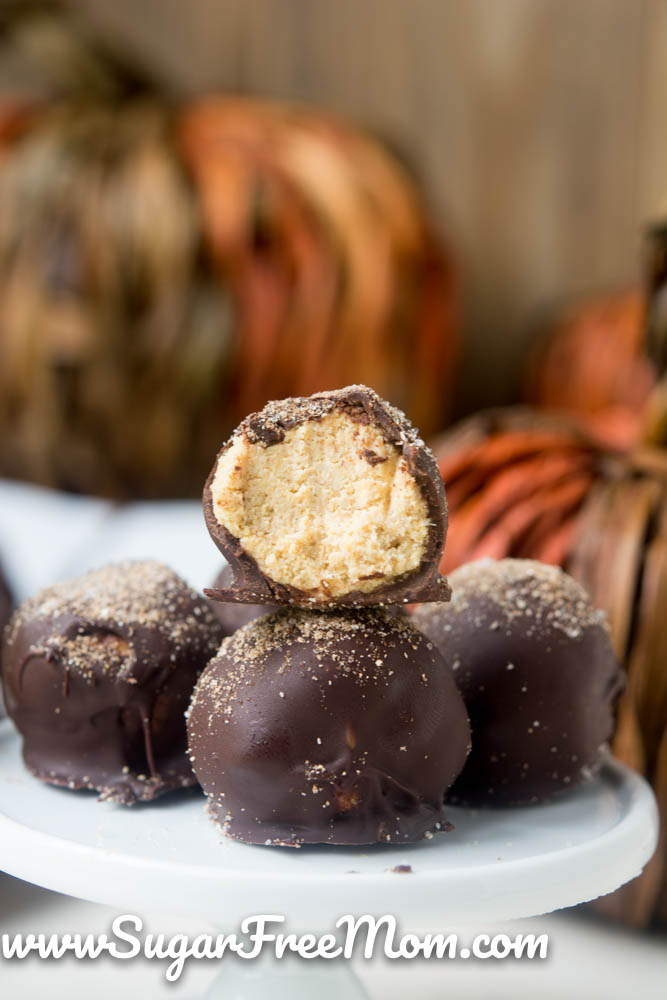 Sugar Free Pumpkin Cheesecake Truffles