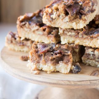 Low Carb Candied Bacon Pecan Pie Bars
