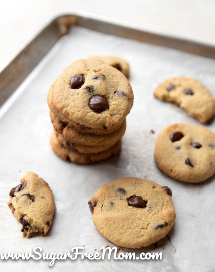 Sugar-Free Low Carb Chocolate Chip Cookies (Keto, Nut Free) - Sugar