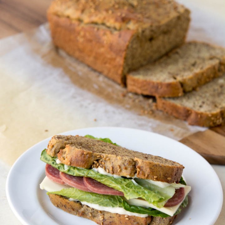 Keto Coconut Flour Bread (Low Carb, Nut Free, Paleo)