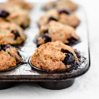 Low Carb Blueberry Muffins (Dairy Free, Gluten Free, Keto)