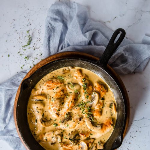 Keto Chicken Mushroom Casserole