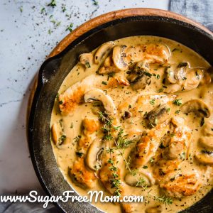 Keto Chicken Mushroom Casserole (One Pan) - Sugar-Free Mom