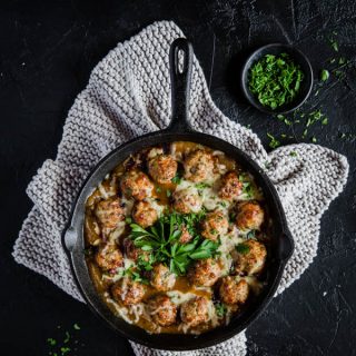 Low Carb French Onion Meatballs (Gluten Free, Keto)