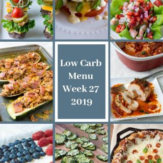 Low Carb Menu Week 27 2019 - Pinterest
