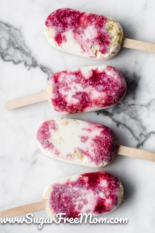 Keto Raspberry Cheesecake Popsicles