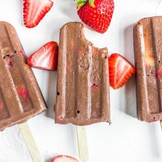 Keto Strawberry Fudge Pops (Dairy Free)