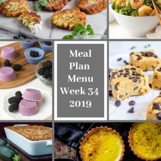 Meal Plan Menu Week 34 - Pinterest
