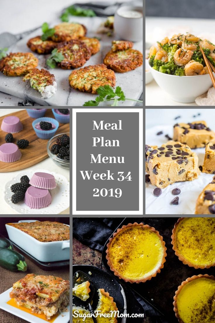 Low Carb Keto Meal Plan Menu Week 34
