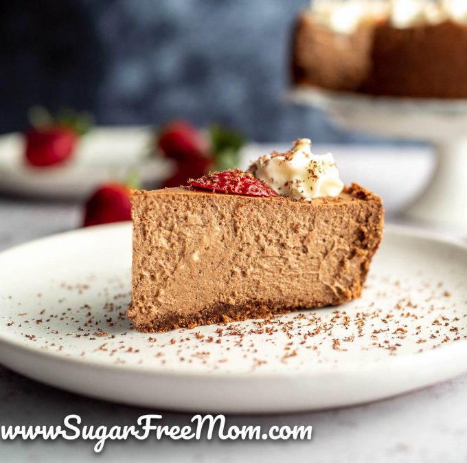 Sugar Free Chocolate Cheesecake (Low Carb, Keto, Nut Free)