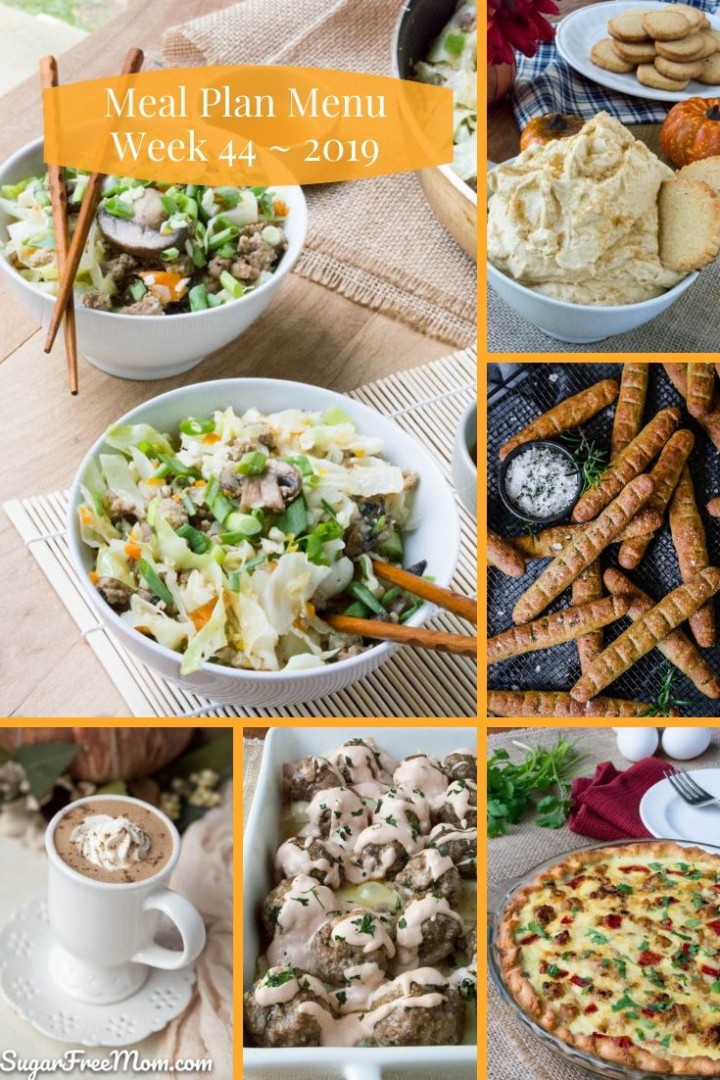 Low Carb Keto Meal Plan Menu Week 44 - Sugar-Free Mom