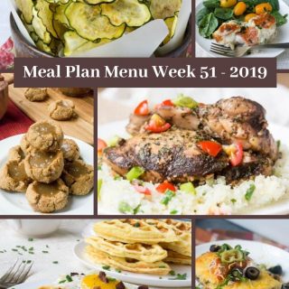 Meal Plan Menu Week 51 2019 - Pinterest