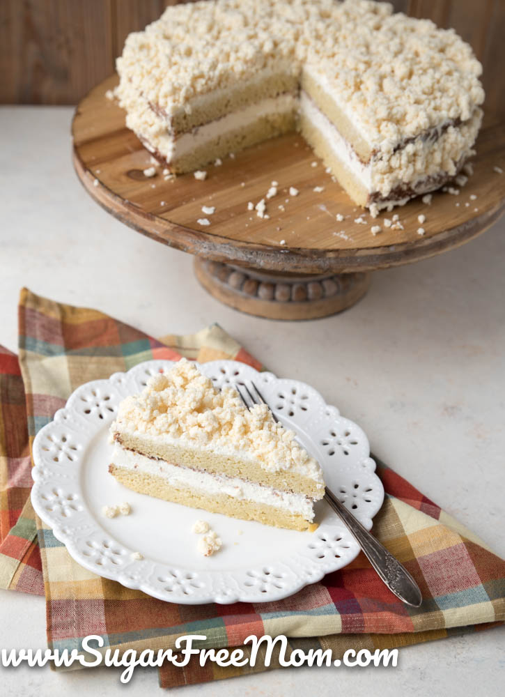 Low Carb Italian Lemon Cream Cake (Keto, Nut Free)