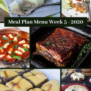 Meal Plan Menu Week 5 2020 - Pinterest