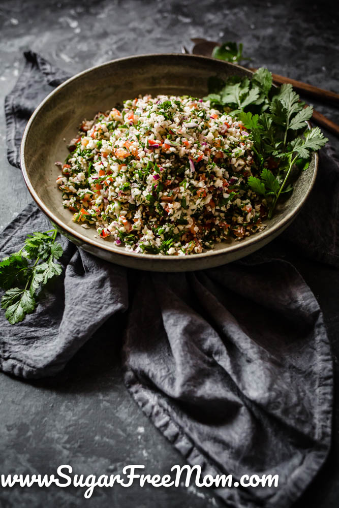 Keto Cauliflower Tabbouleh