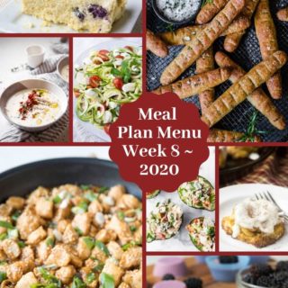 Meal Plan Menu Week 8 -2020 Pinterest