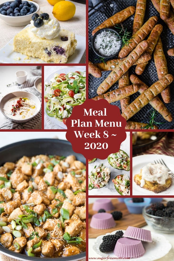 Sugar Free Low Carb Keto Meal Plan Menu Week 8