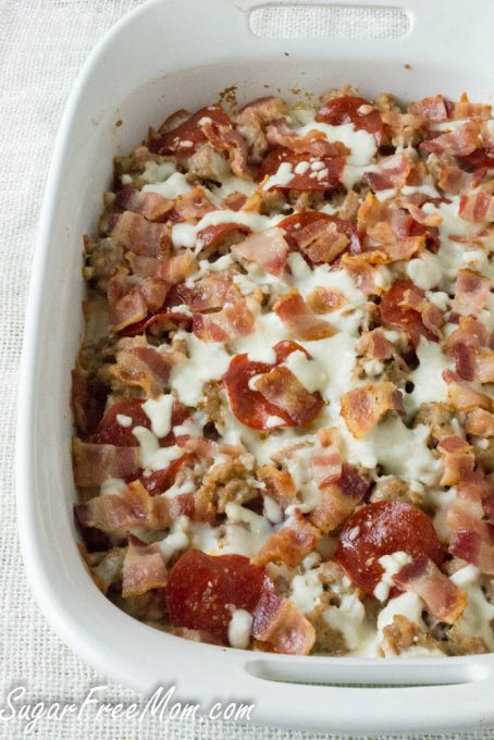 Keto Pizza Cauliflower Casserole (Low Carb and Gluten Free)