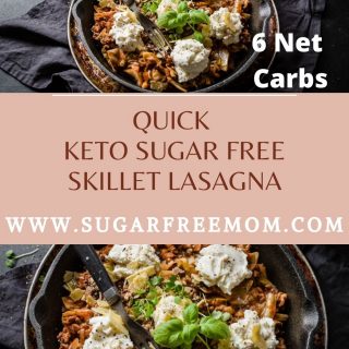 quick keto skillet lasagna collage