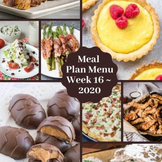 Meal Plan Menu Week 16 -2020 Pinterest