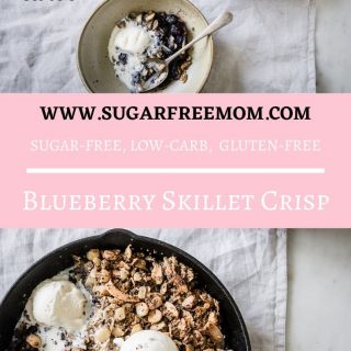 Super Easy Low-Carb Skillet Blueberry Crisp
