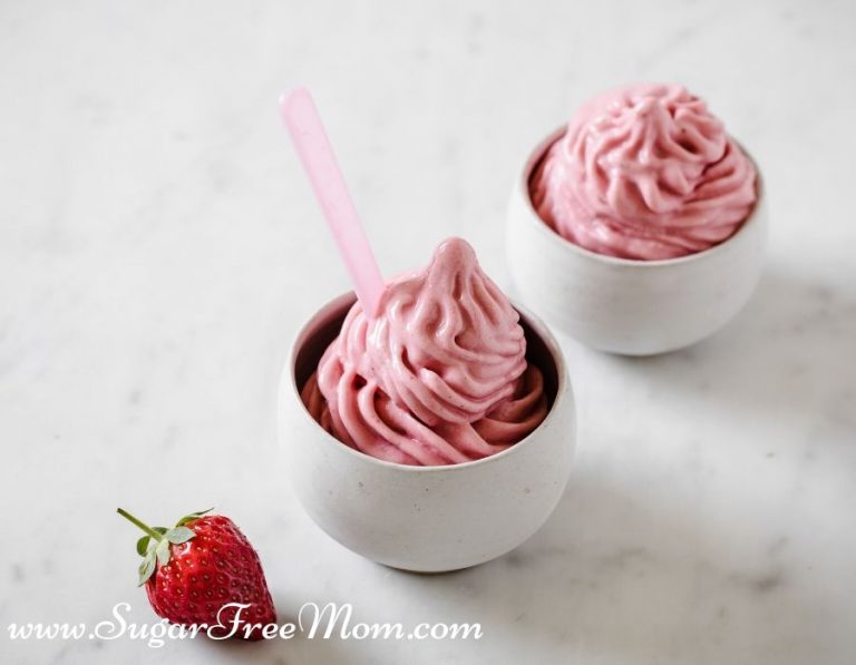 Keto LowCarb Strawberry Frozen Yogurt