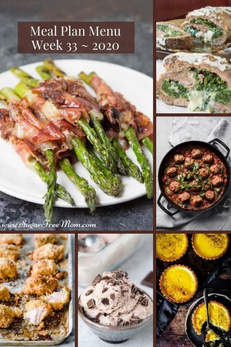 Low-Carb Keto Meal Plan Menu Week 33 - Sugar-Free Mom