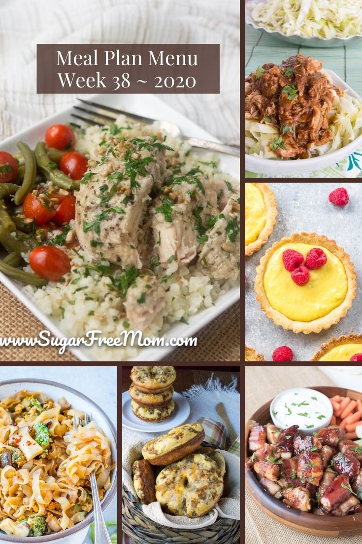 Low-Carb Keto Meal Plan Menu Week 38