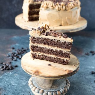 Sugar Free Low Carb Kahlua Chocolate Cake with Kahlua Coffee Buttercream (Nut Free)