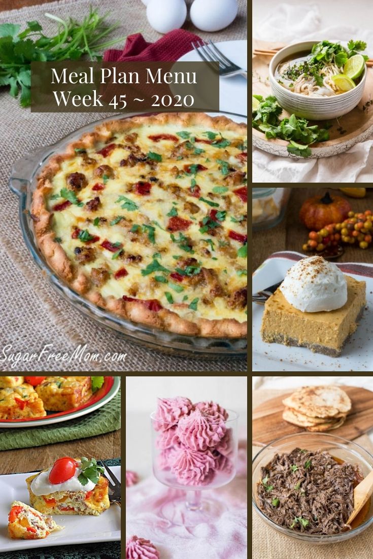 Low-Carb Keto Meal Plan Menu Week 45